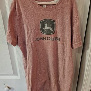 Pink John Deere T-Shirt, Size Youth XL